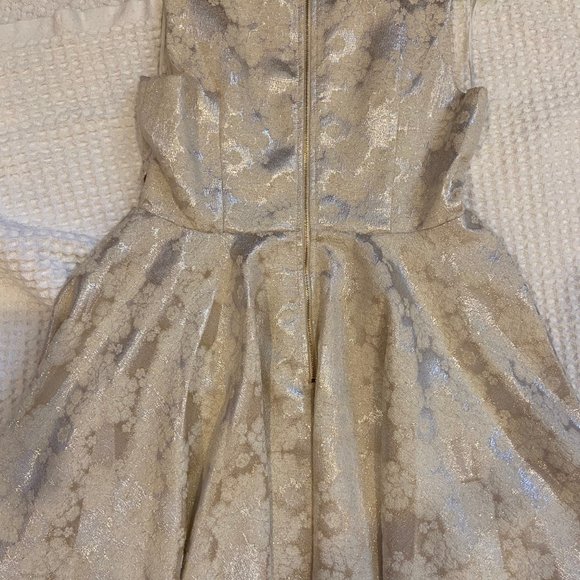 White Sheen Blue Rain Francesca Dress Size Large - Picture 3 of 4